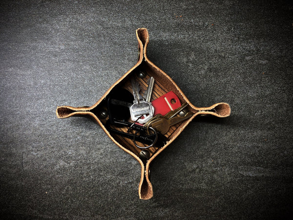 Zebrawood Edition | Harness Leather | Mini Valet Tray - Bound Tight Wallets 